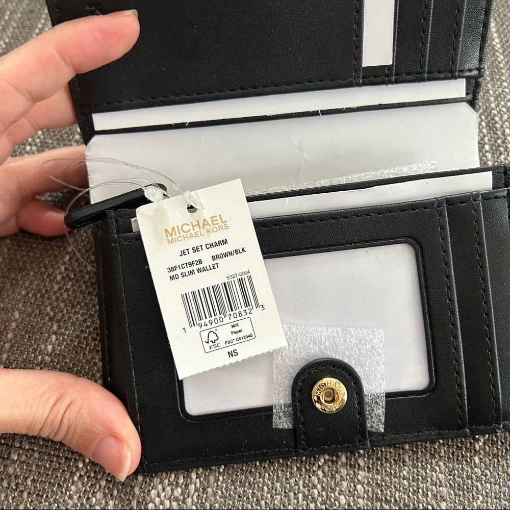 Authentic Mk Signature Monogram Wallet Brown - image 5